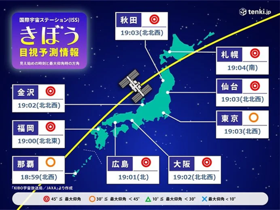 国際宇宙ステーションを見られるチャンス